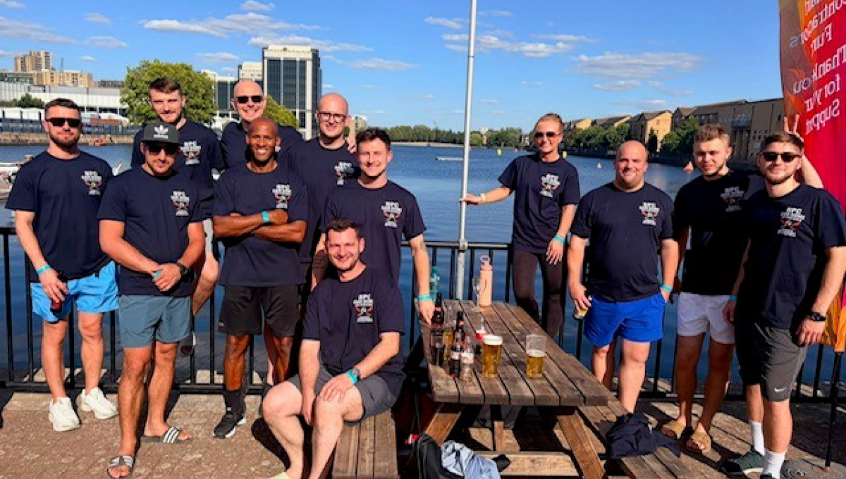Racing in support the Canary Wharf Contractors Fund